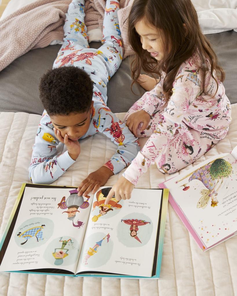 Books To Bed Kid's Twinkle 2-Piece Pajama & Book Gift Set, Size 2-7