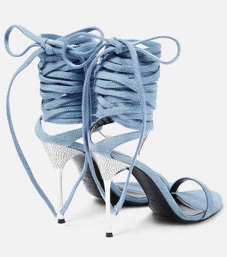 AREA x Sergio Rossi Marquise denim sandals 3