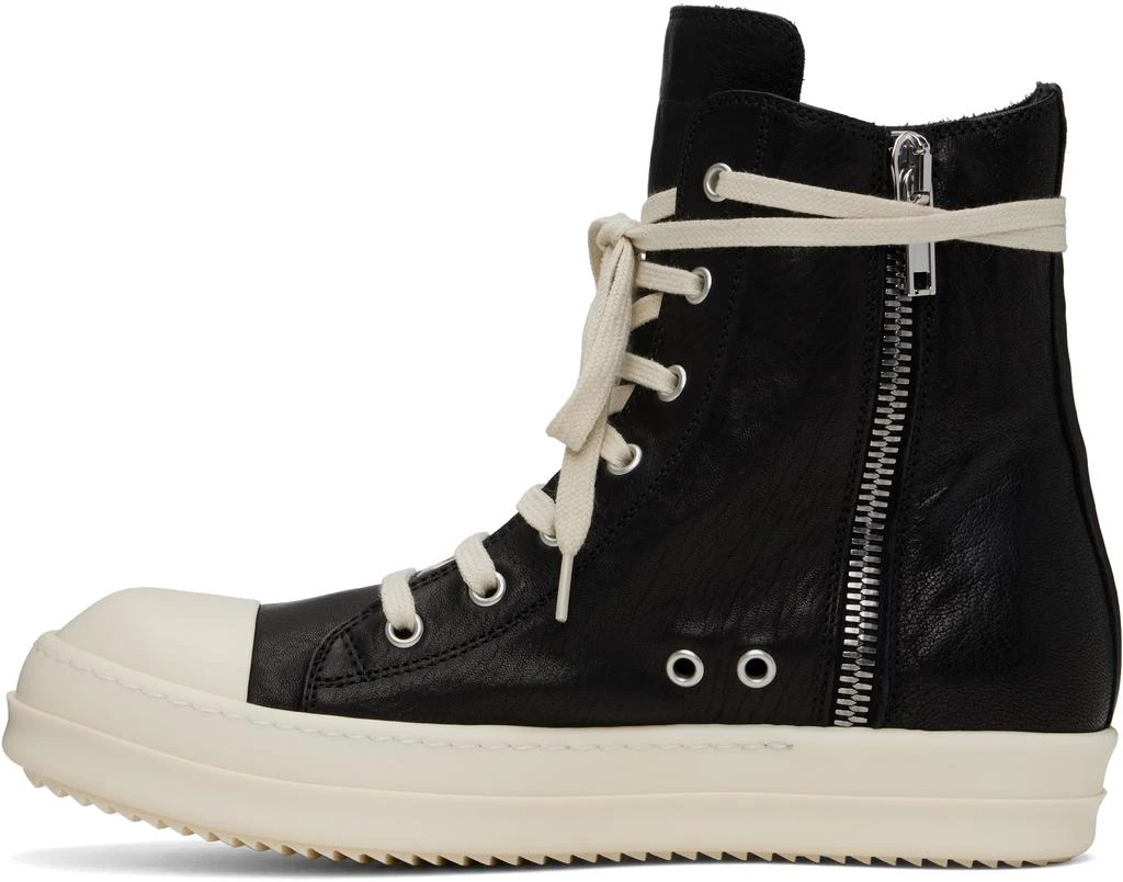 Rick Owens Black Hollywood Goat Leather Sneakers 3