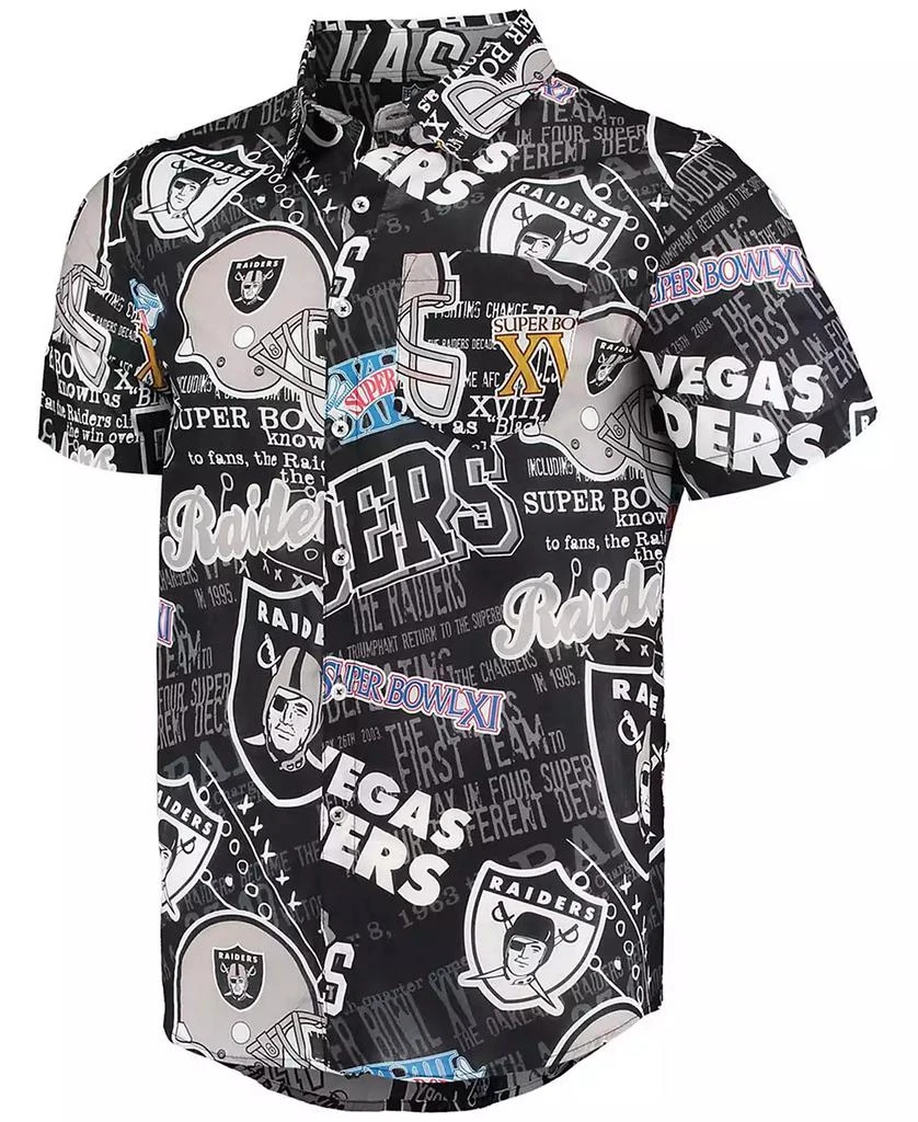 FOCO Men's Black Las Vegas Raiders Thematic Button-Up Shirt 3