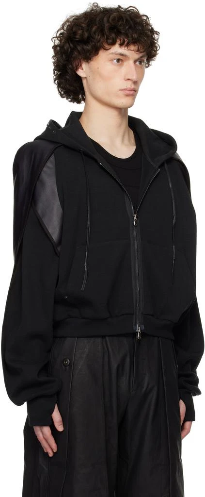 CARNET-ARCHIVE Black Horseshoe Crab Zip-Up Hoodie 2