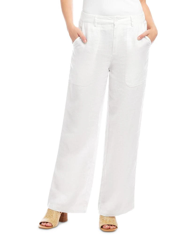 Karen Kane Linen Wide Leg Trousers 1