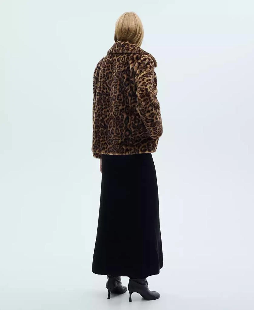 Mango Women's Leopard Regular Coat 8