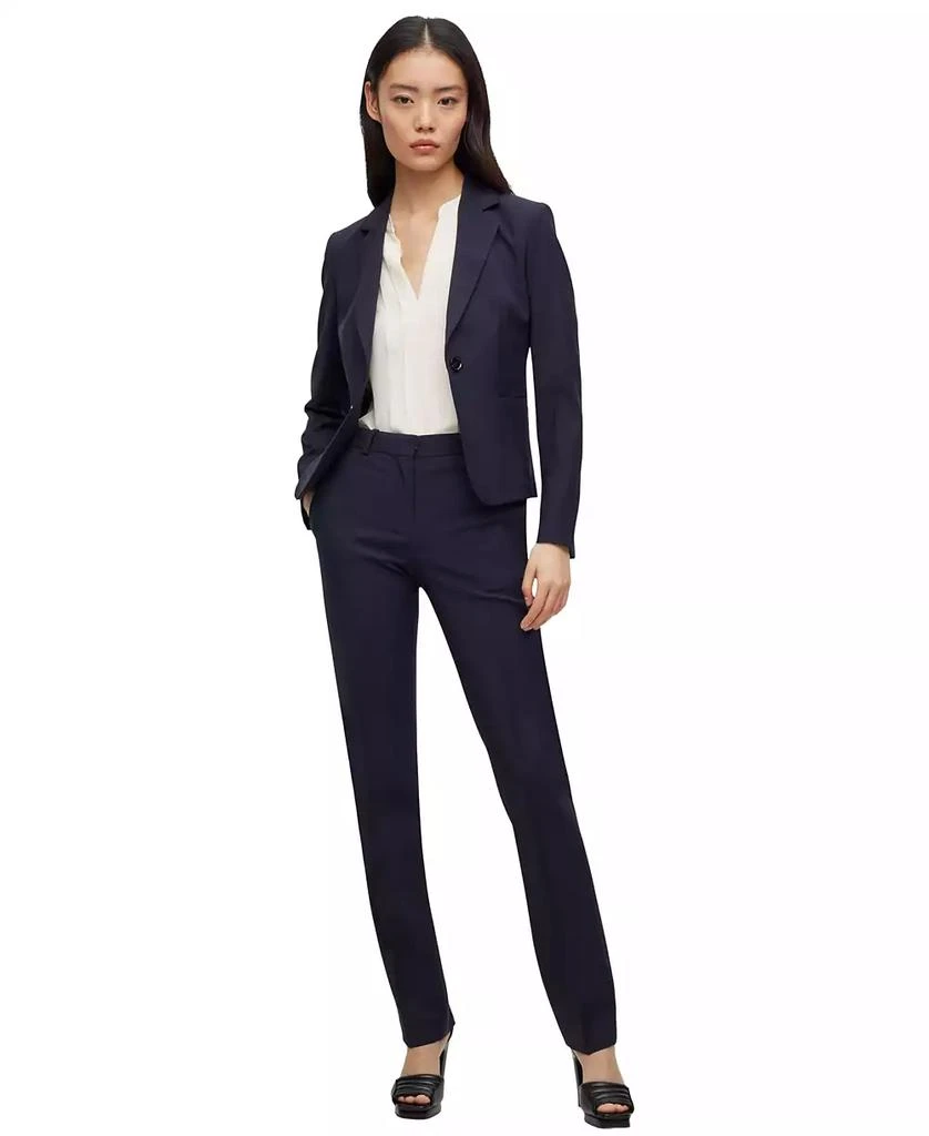 Hugo Boss Women's Virgin Wool Regular-Fit Button-Up Jacket 4