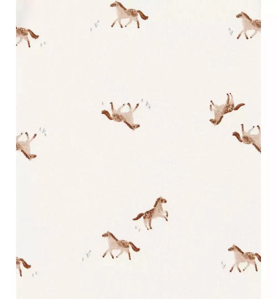 Carter's Baby Girls Floral Horses Short-Sleeve Cotton Bodysuits, 5 Pack 5