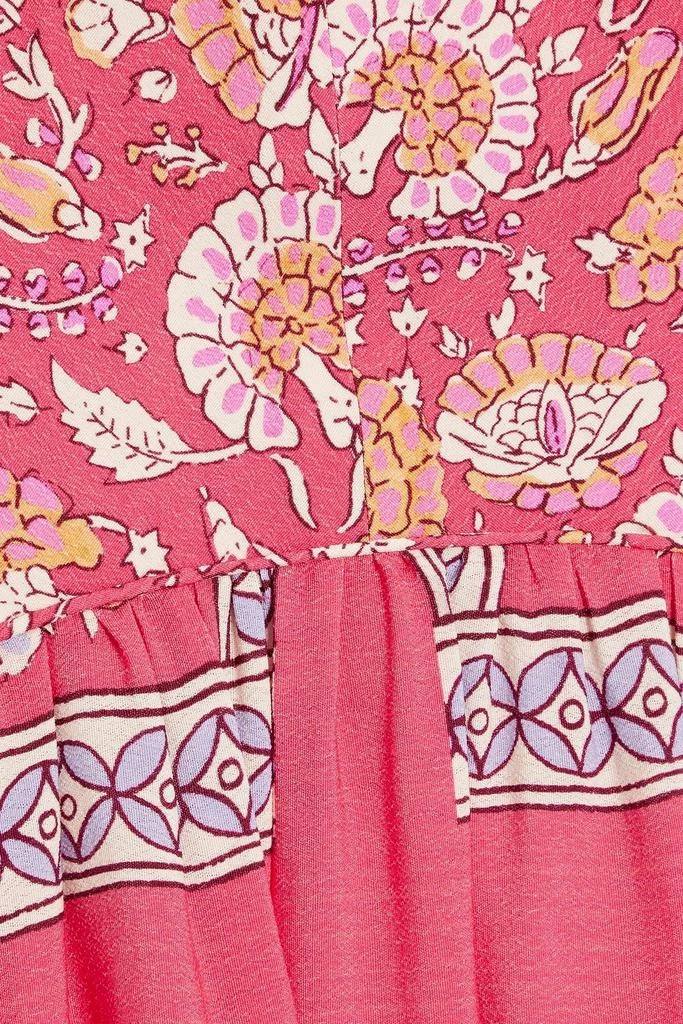ANTIK BATIK Dandy gathered printed crepe maxi dress 4