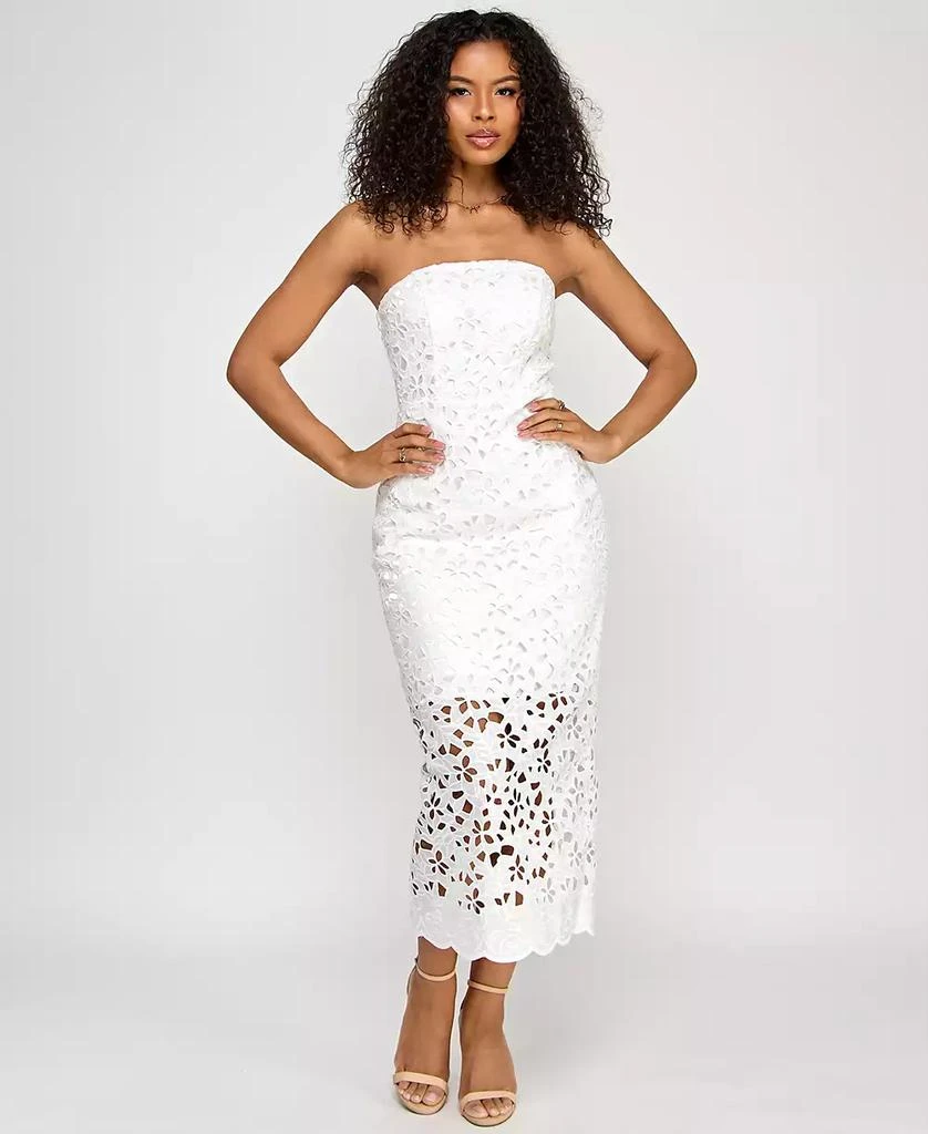 knee length dresses for ladies A-line Spaghetti Straps Beaded White Short Prom Dress Juniors Homecomi –  SELINADRESS