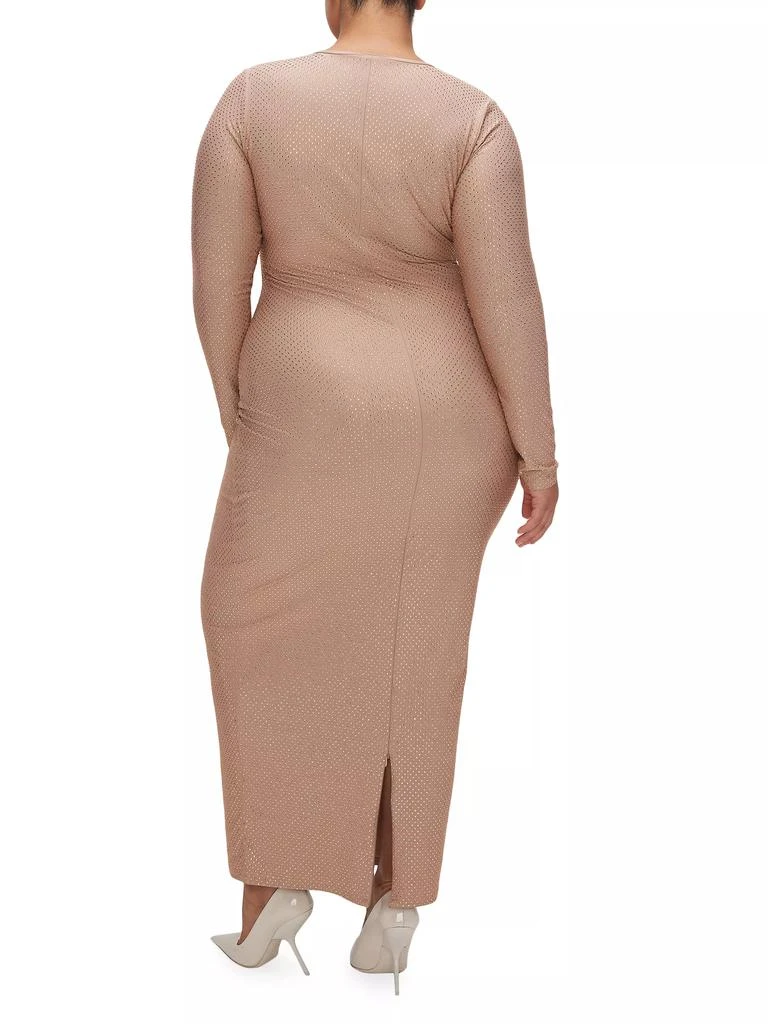 Good American Crystal Crew Long-Sleeve Maxi Dress 8