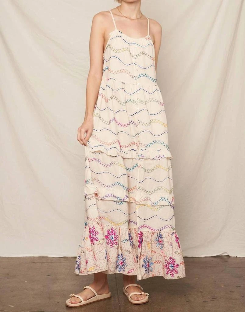 En Creme En Creme - Embroidered Tiered Maxi Dress 4