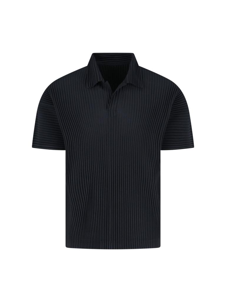 Homme Plissé Issey Miyake Homme Plissé Issey Miyake Short-Sleeved Pleated Polo Shirt