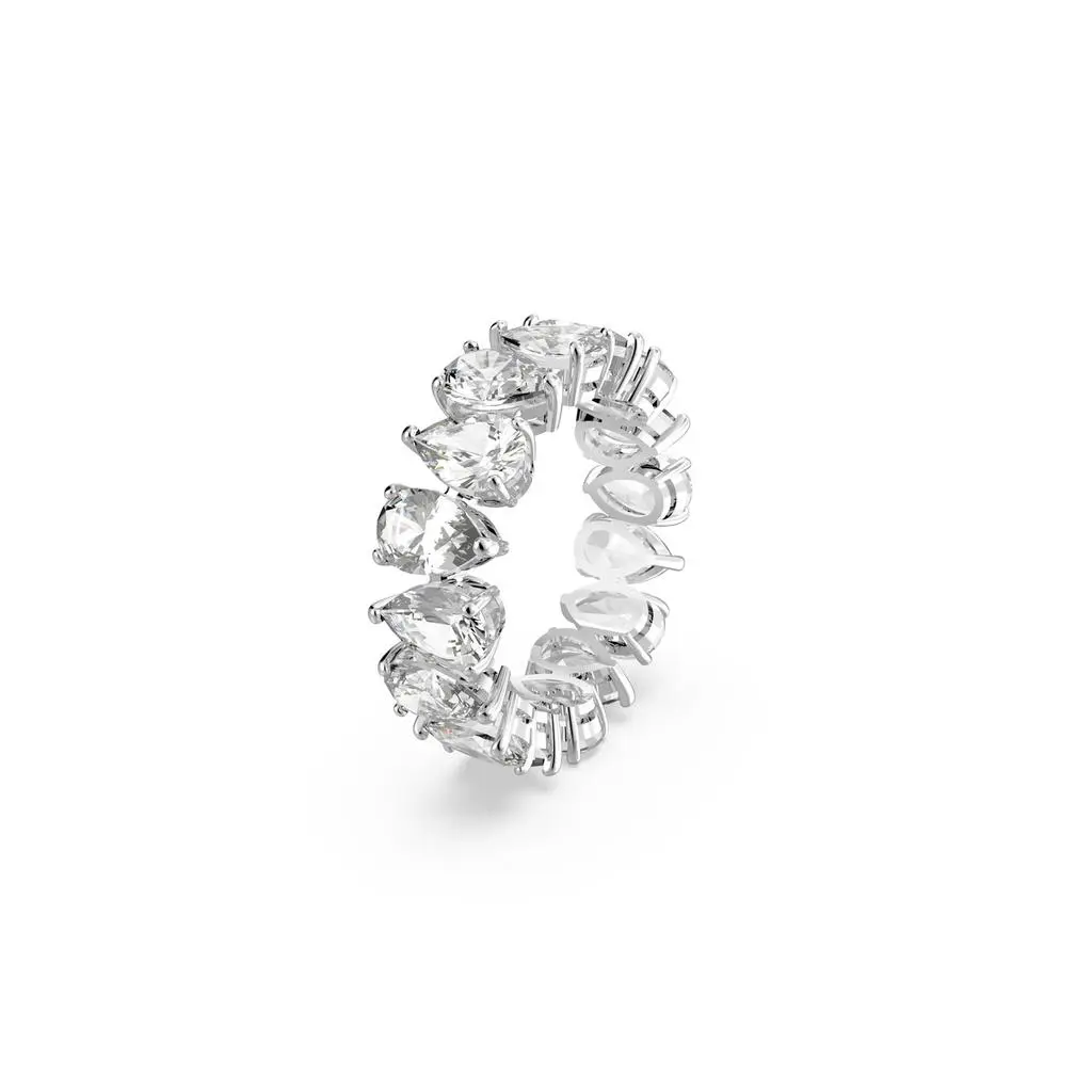 Swarovski Matrix vittore ring drop cut white rhodium plated 7