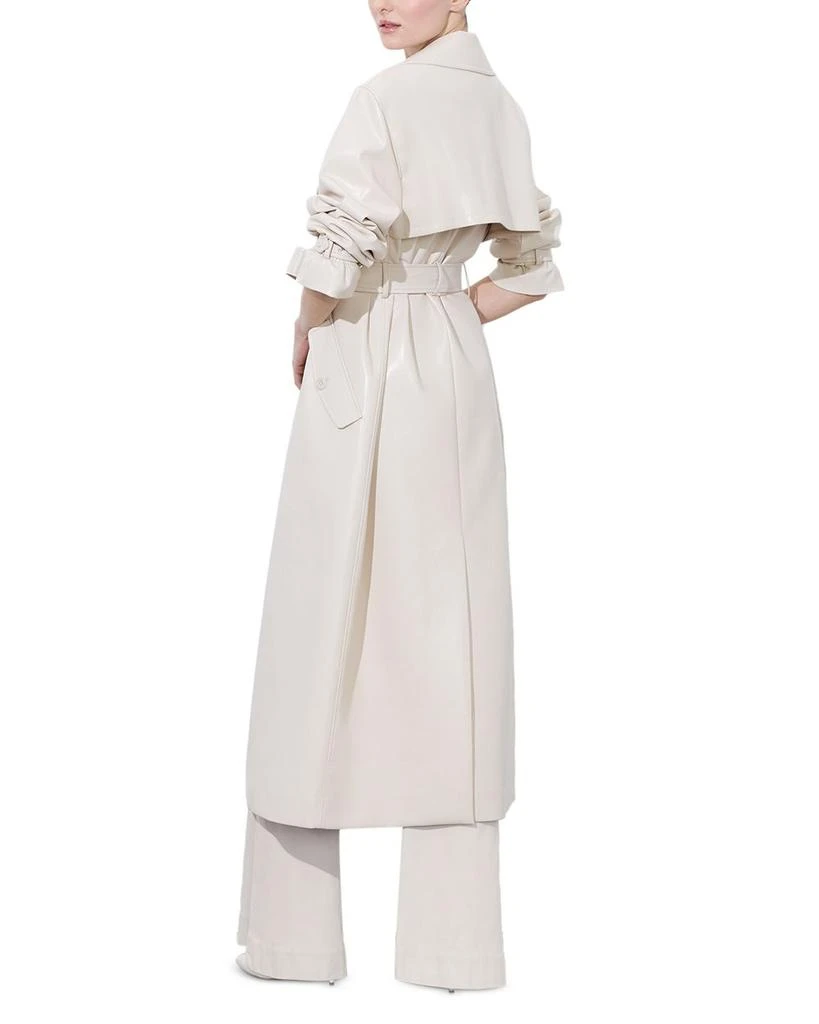 Alice + Olivia Sullivan Faux Leather Trench Coat 3
