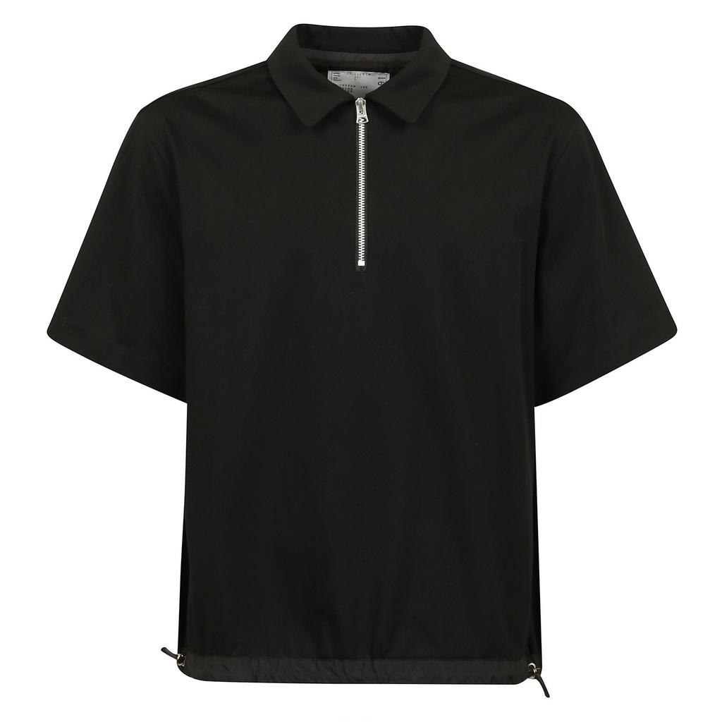 【極美品】sacai★21SS　COTTON JERSEY POLO SHIRT Sacai Men's Cotton Jersey Polo Shirt Black - Polo Shirts