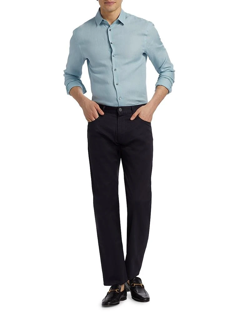 Giorgio Armani Linen Button-Front Shirt 2