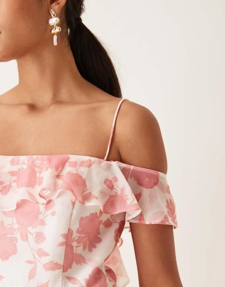 pink asymmetric ruffle dress Asymmetric Ruffle Dress