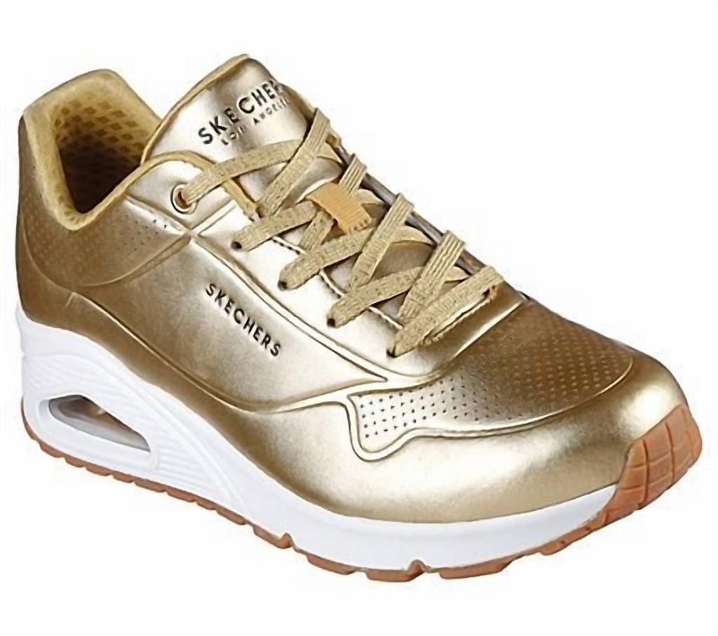 SKECHERS Uno Metallixs Sneakers In Champagne