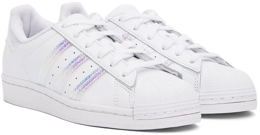 Adidas Kids White Superstar Big Kids Sneakers 4