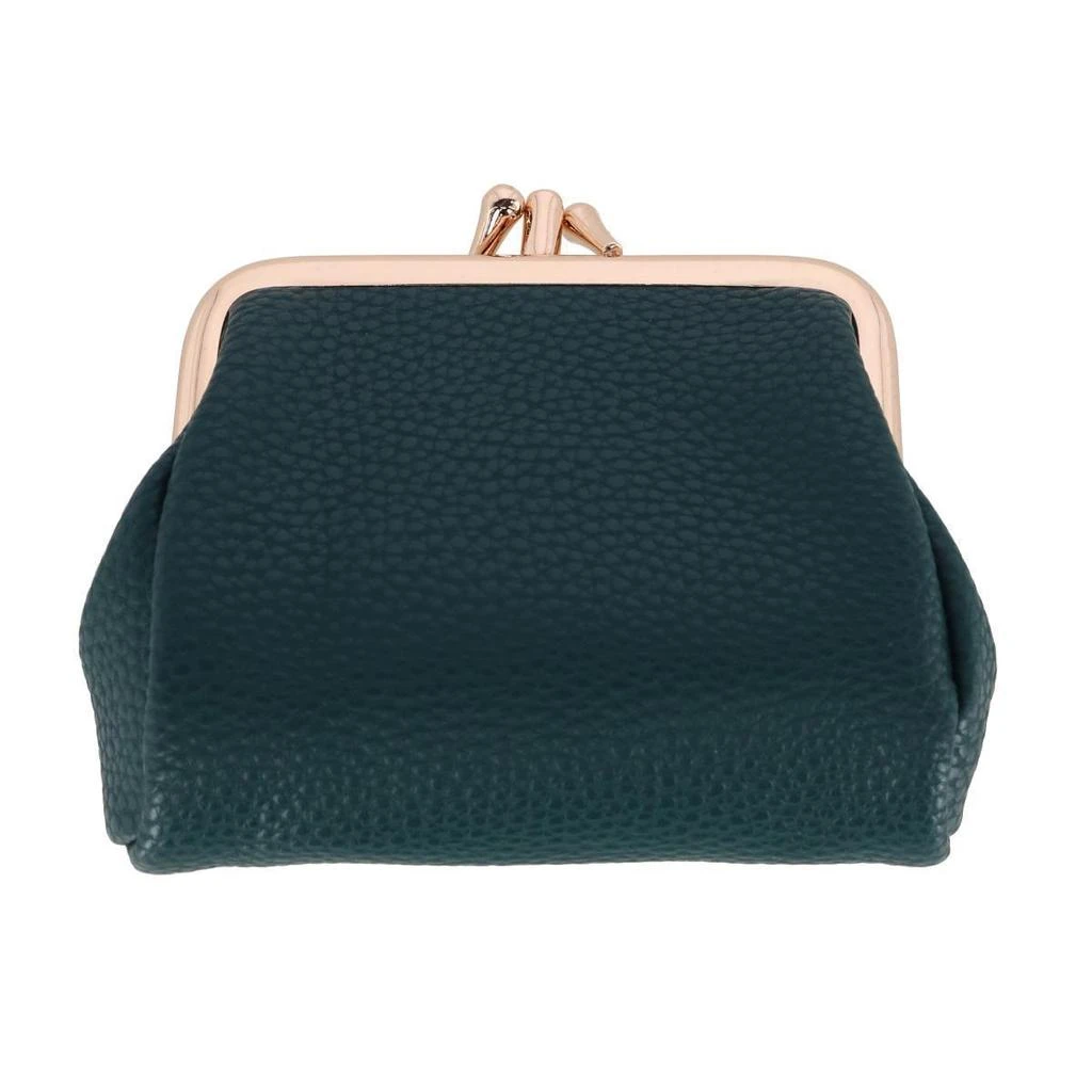 Julia Buxton Women's Vegan Leather Triple Frame Coin Purse Wallet 1