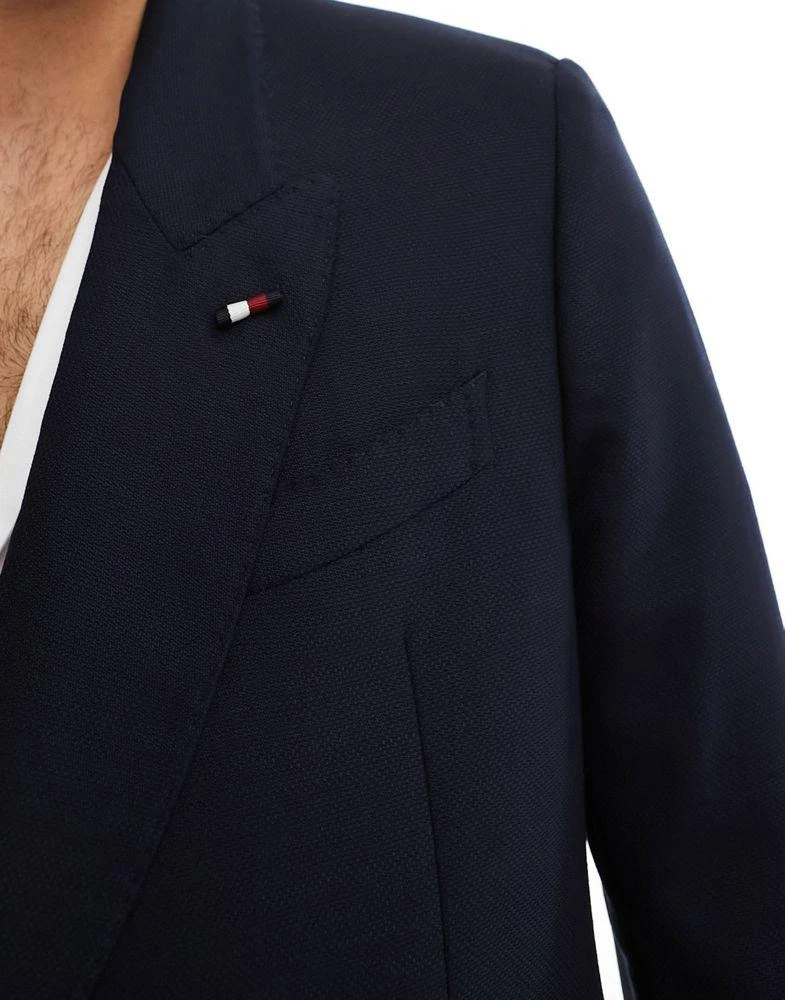 Tommy Hilfiger Tommy Hilfiger x Shawn Mendes flag logo double breasted blazer in navy 4