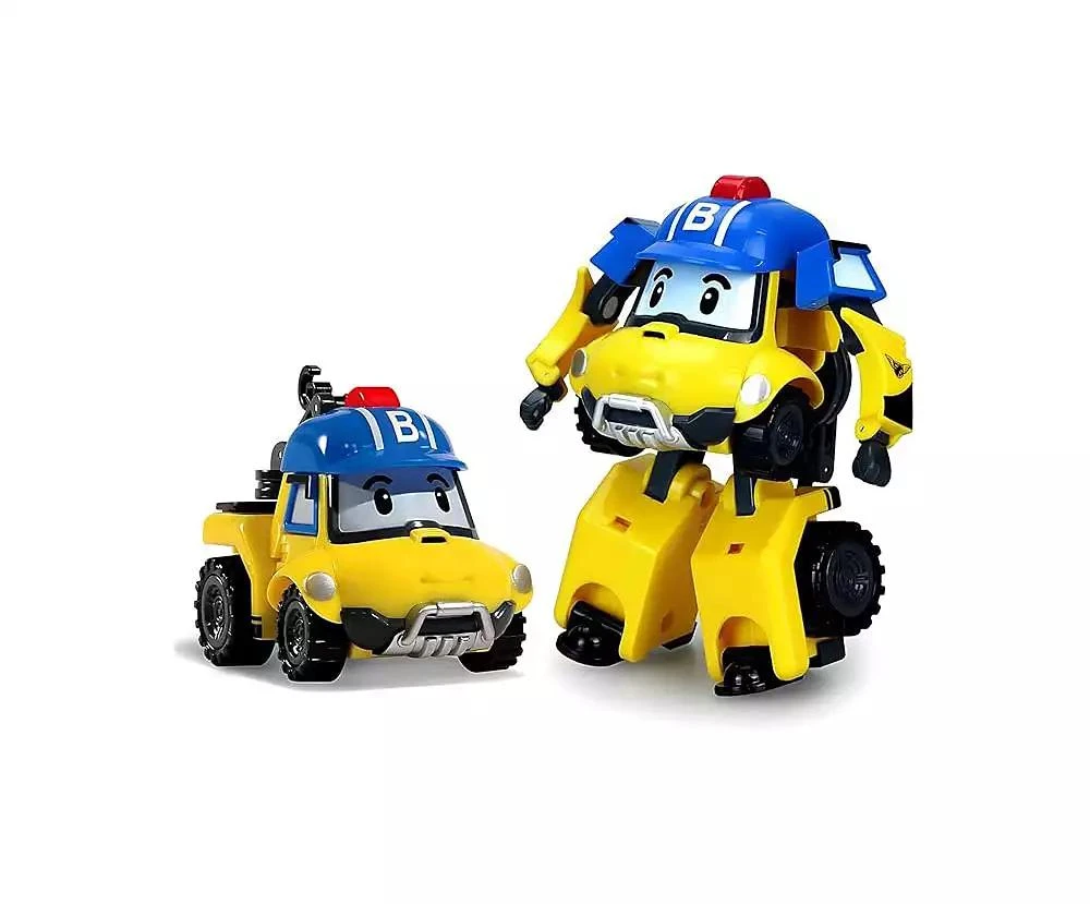Robocar Poli 4" Transforming Robot - Bucky | Emergency Rescue Vehicle Action Figures | Kids Educational Pretend Play Toy