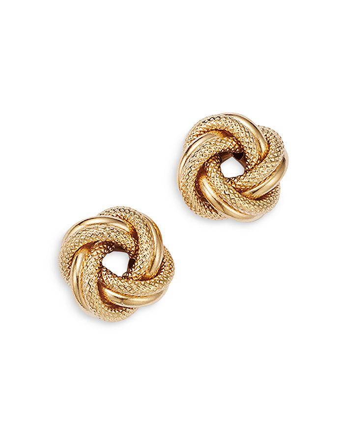 Bloomingdale's Love Knot Stud Earrings in 14K Yellow Gold