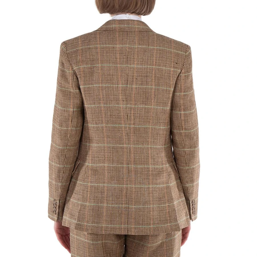 Ralph Lauren Hertiage Plaid Linen-Silk Blazer 3