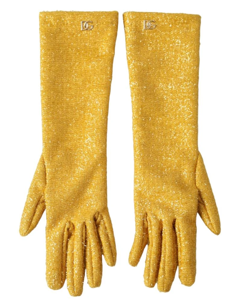Dolce & Gabbana Lurex Fantasia Mid Arm Length Women's Gloves 1