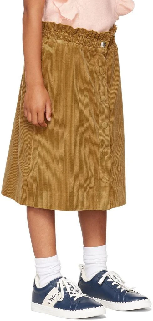 Chloé Kids Yellow Corduroy Maxi Skirt 2