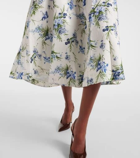 VERONICA BEARD Arwen floral cotton midi skirt 5
