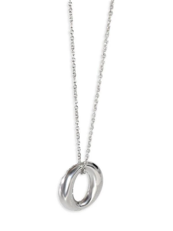 Tiffany & Co. Platinum 0.75 TCW Diamond Sevillana Diamond Circle Pendant Necklace 2