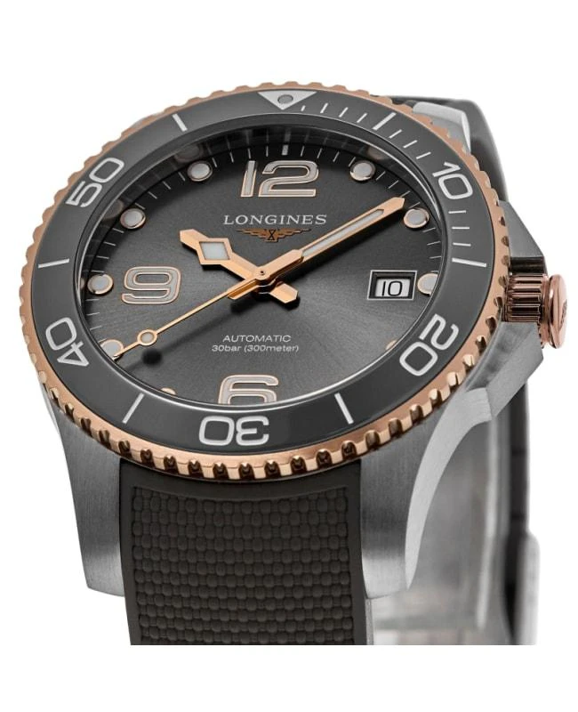 Longines Longines HydroConquest Automatic Grey Dial Rubber Strap Men's Watch L3.781.3.78.9 2