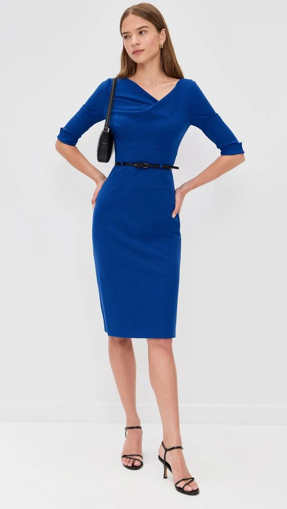 Black Halo 3/4 Sleeve Jackie O Dress - Cobalt