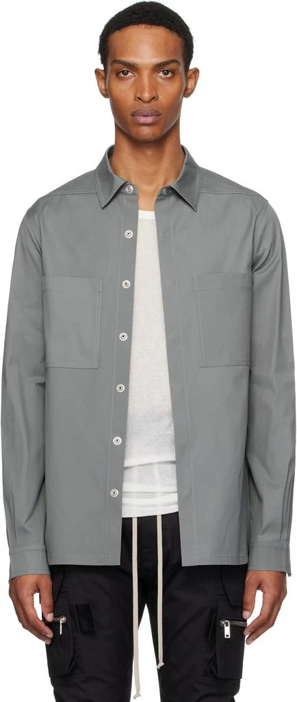 Rick Owens Gray Concordians Outer Shirt 1