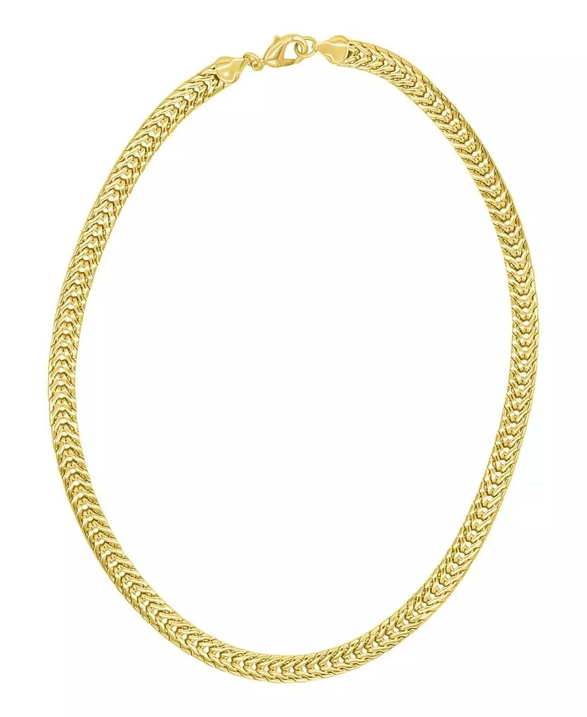 ADORNIA Gold Wheat Herringbone Chain Necklace 1