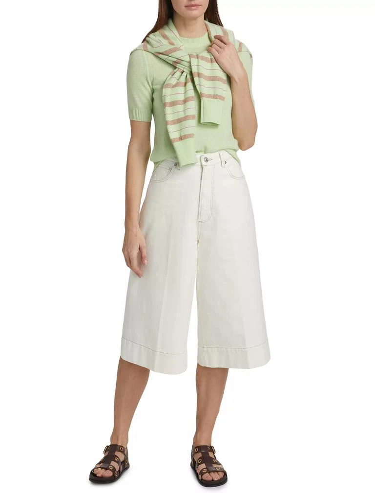 Guest in Residence Sweater Tee Cashmere Crewneck Short-Sleeve Top 2