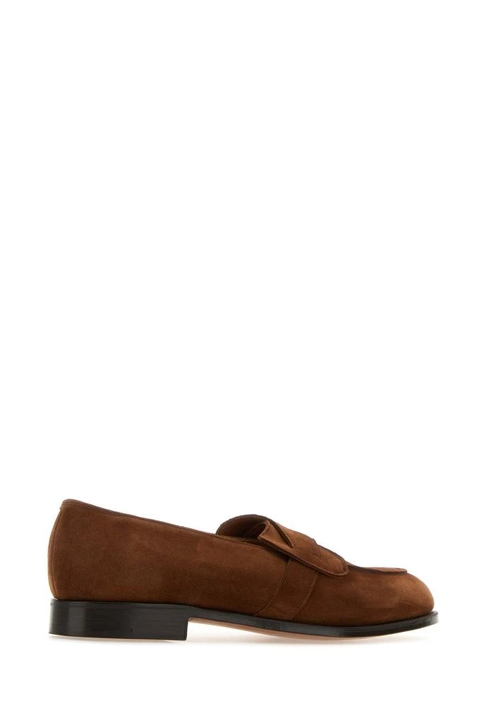 Edward Green Brown suede Lulworth loafers 3
