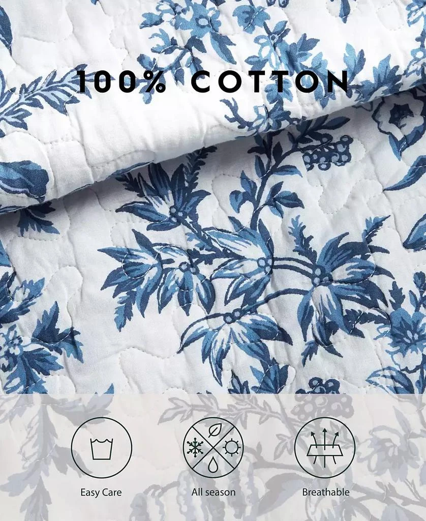 Laura Ashley Bedford Cotton Reversible 3-Pc. Quilt Set, Full/Queen 5