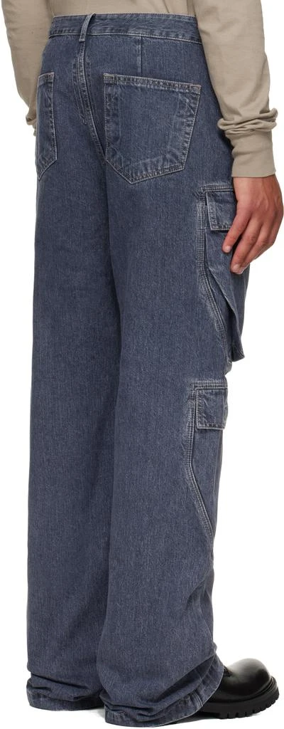 Rick Owens Blue Concordians Double Cargo Jeans 3