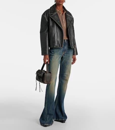 Acne Studios 2024F high-rise bootcut jeans 2