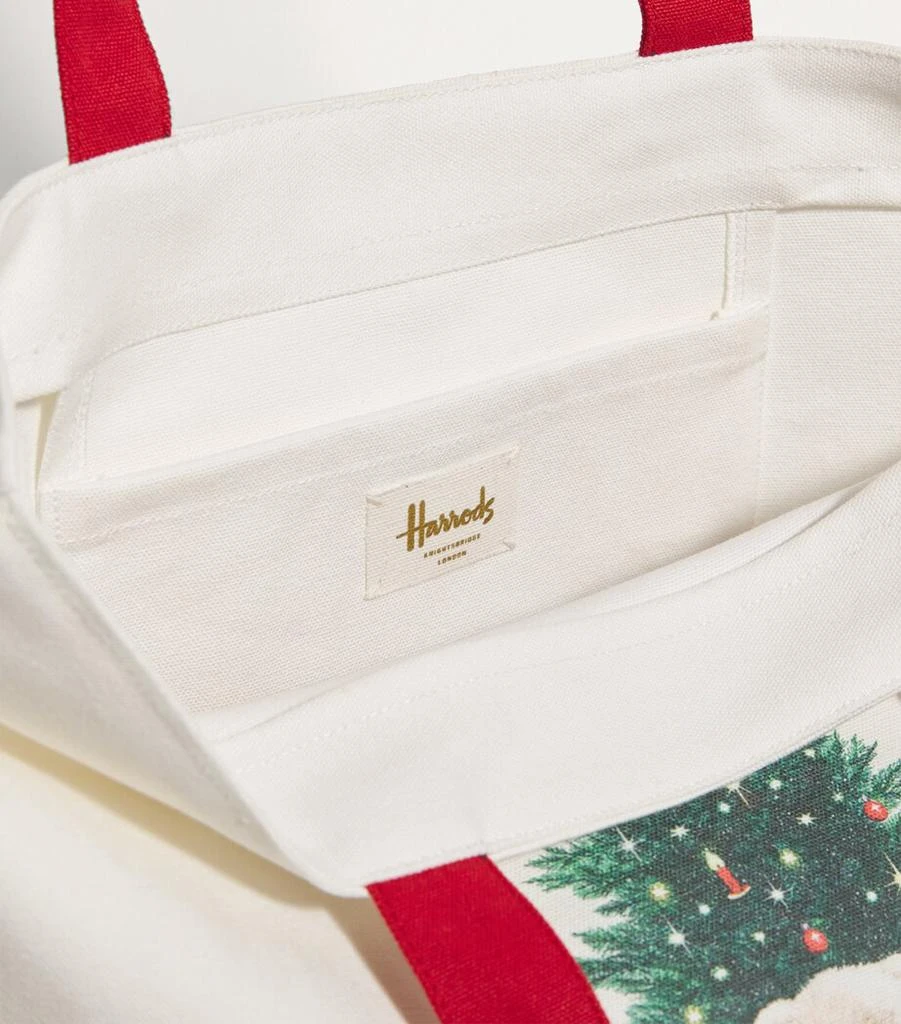 Harrods Cotton Christmas Bear Tote Bag 4