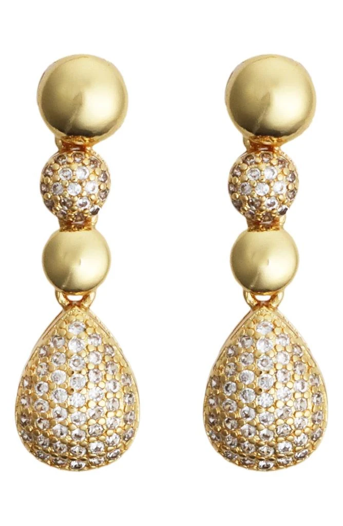 Panacea Pavé Crystal Linear Teardrop Earrings