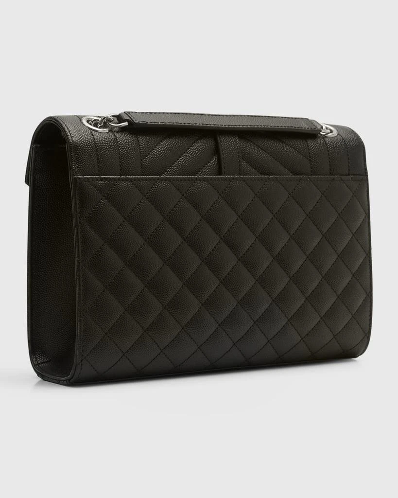 Yves Saint Laurent Envelope Triquilt Medium YSL Shoulder Bag in Grained Leather 7