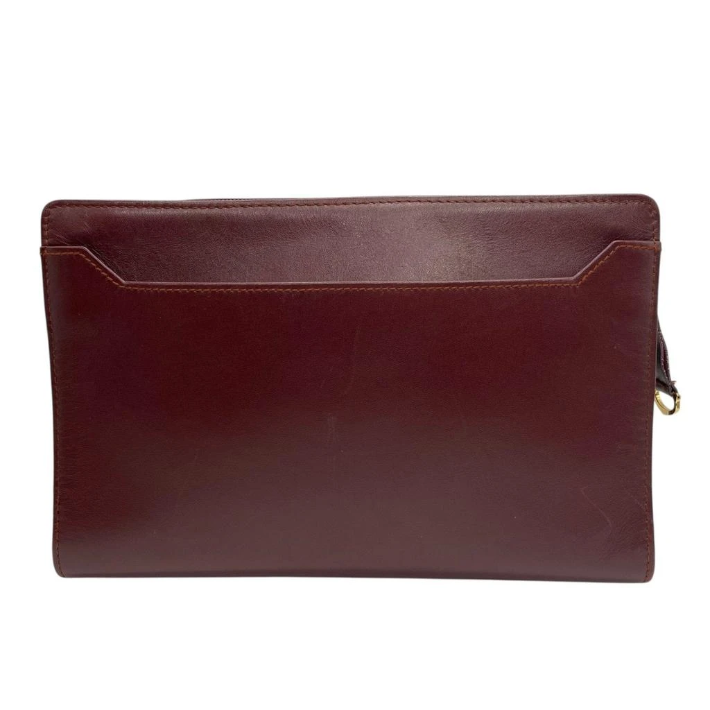 Cartier Wine Leather Clutch Bag (Pre-Owned) 3
