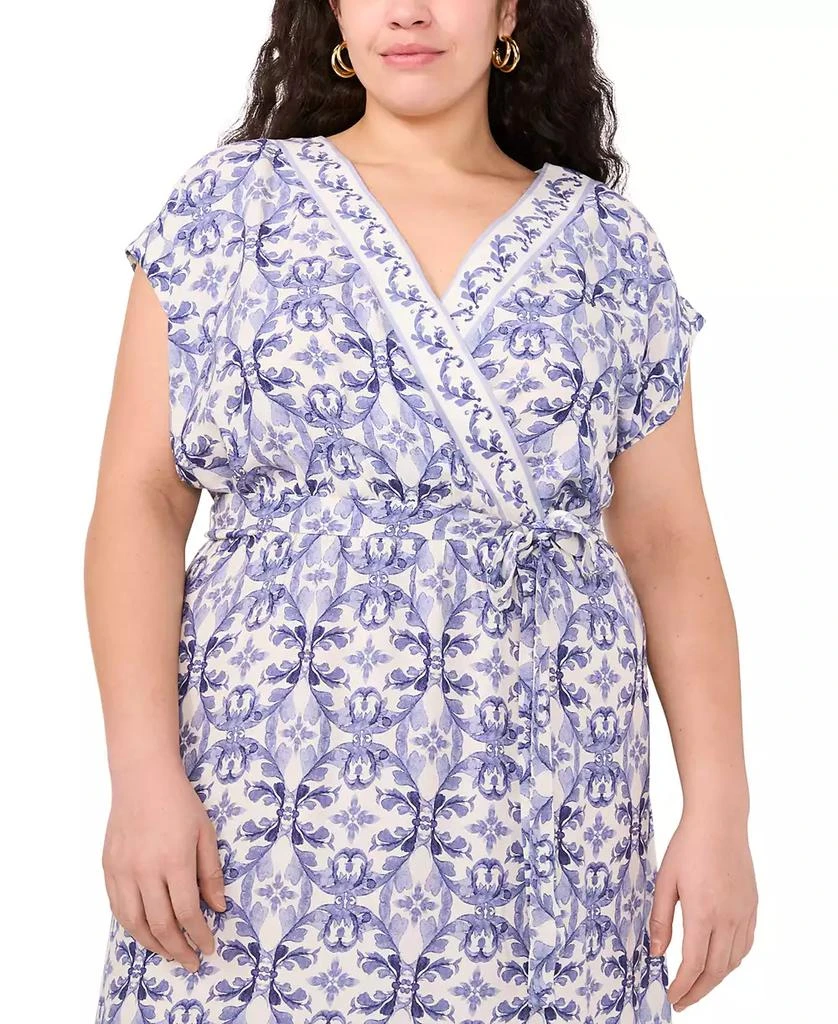 Vince Camuto Plus Size Printed Faux-Wrap Maxi Dress, Exclusively at Macy's 3