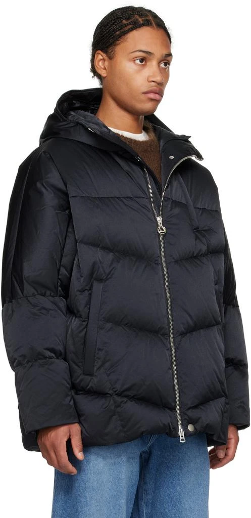 Solid Homme Navy Satin Down Jacket 2