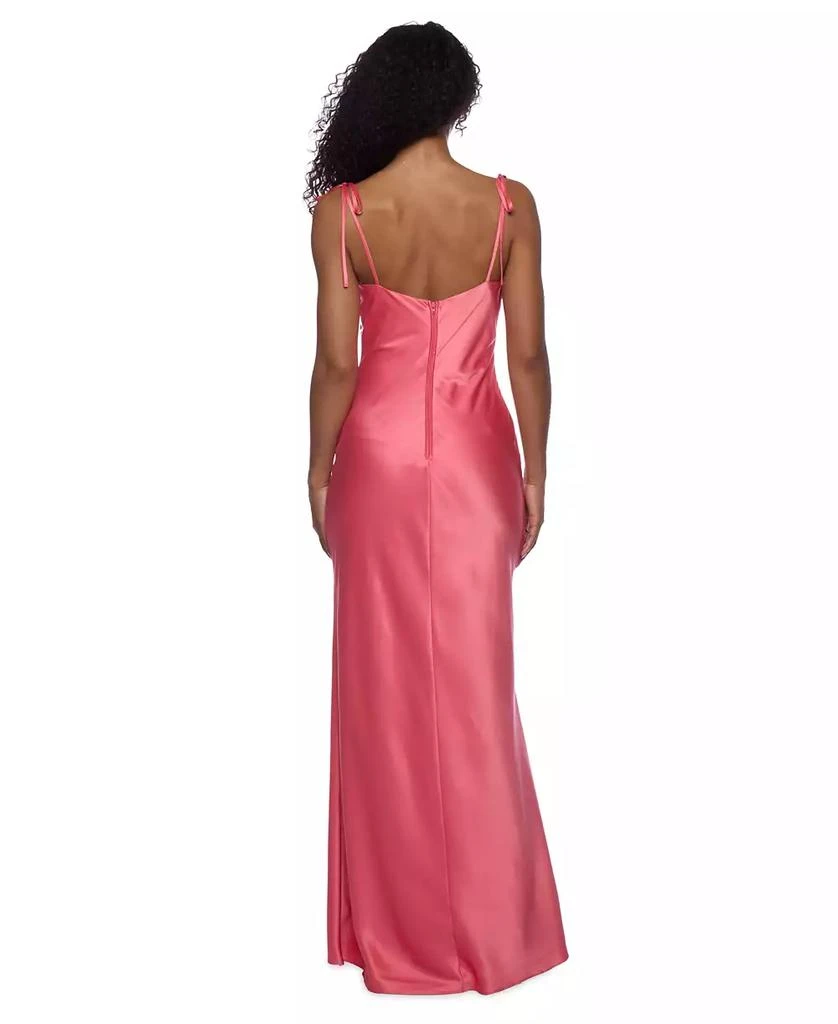 Alex & Sophia Juniors' Cowlneck Shoulder-Tie Gown 2