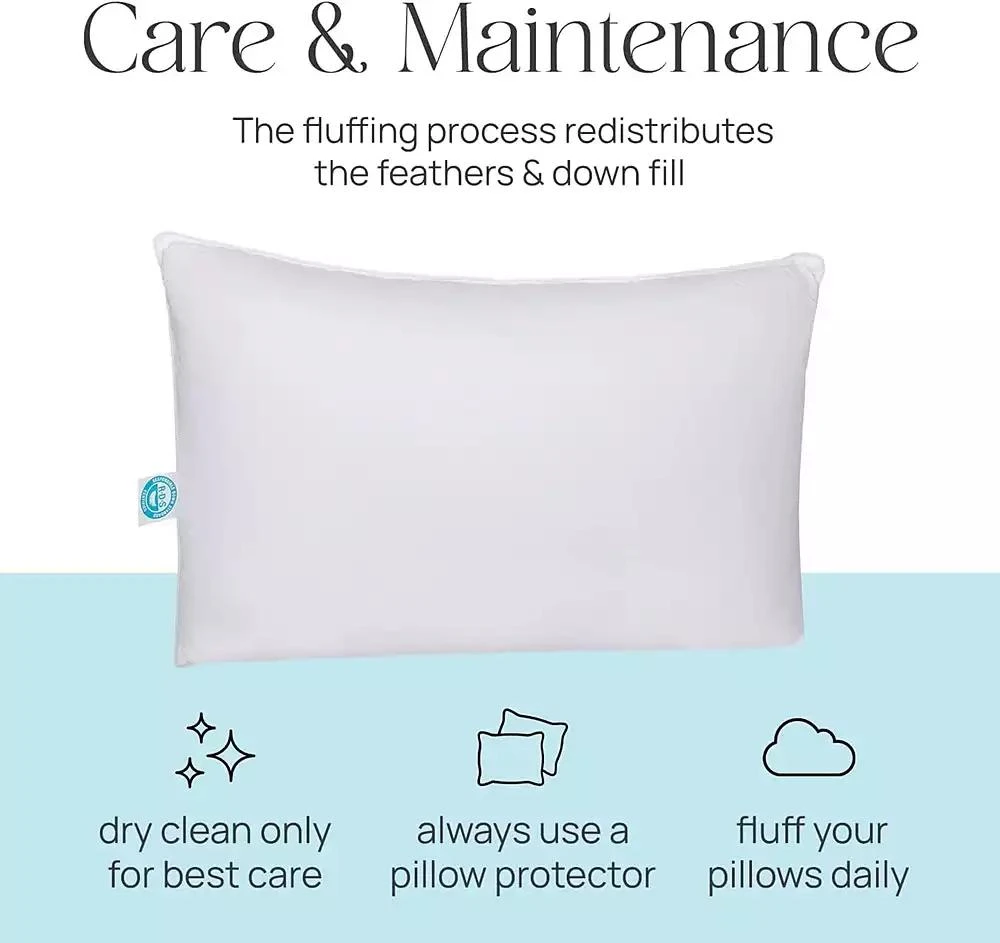 East Coast Bedding Cozy Dream Firm Goose Feather Down Pillow Support Set of 2 5