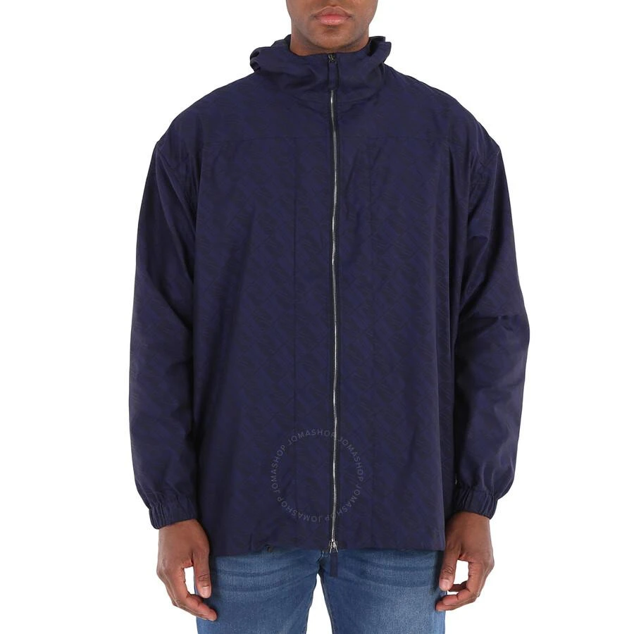 Emporio Armani Men's Blue Camouflage Hooded Jacket 1