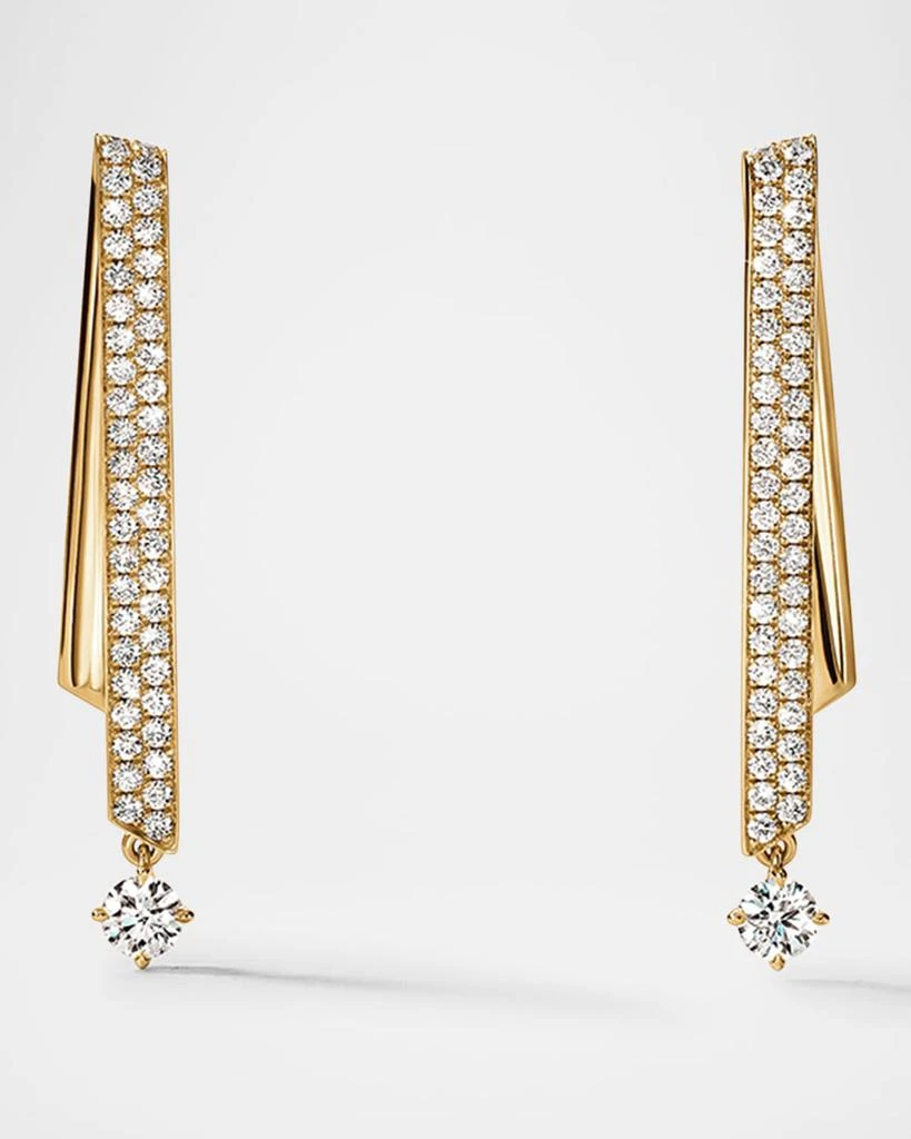Hearts On Fire 18K Yellow Gold Inside Out Diamond Flip Petite Drop Earrings 1