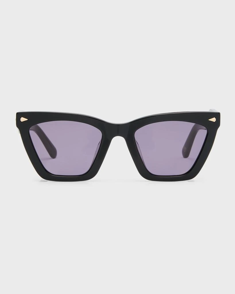 Karen Walker Logo Acetate Cat-Eye Sunglasses 3